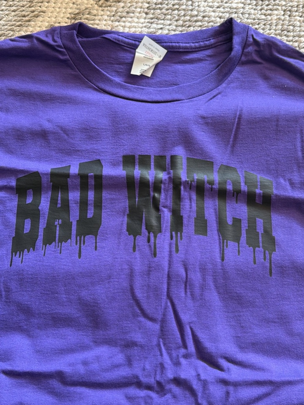 Hanes Purple "BAD WITCH" Drip Graphic Tee